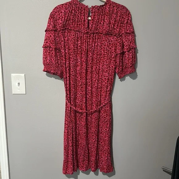 Boden Bright Pink Yoke Detail Jersey Knit Dress Sz 20 (US) - Picture 5 of 5